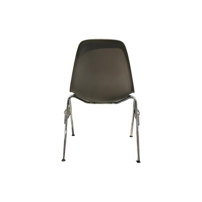 Refurbished Eames Plastic Side Chair RE DSS-N in Pebble