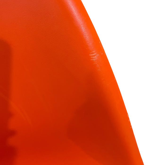 Refurbished Eames Plastic Side Chair RE DSX in Red