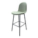 Allermuir green bar stool with black steel frame.