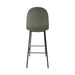 Allermuir green bar stool with black steel frame.