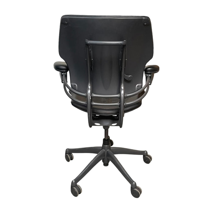 Refurbished Humanscale Freedom Task Chair, in Black Leather