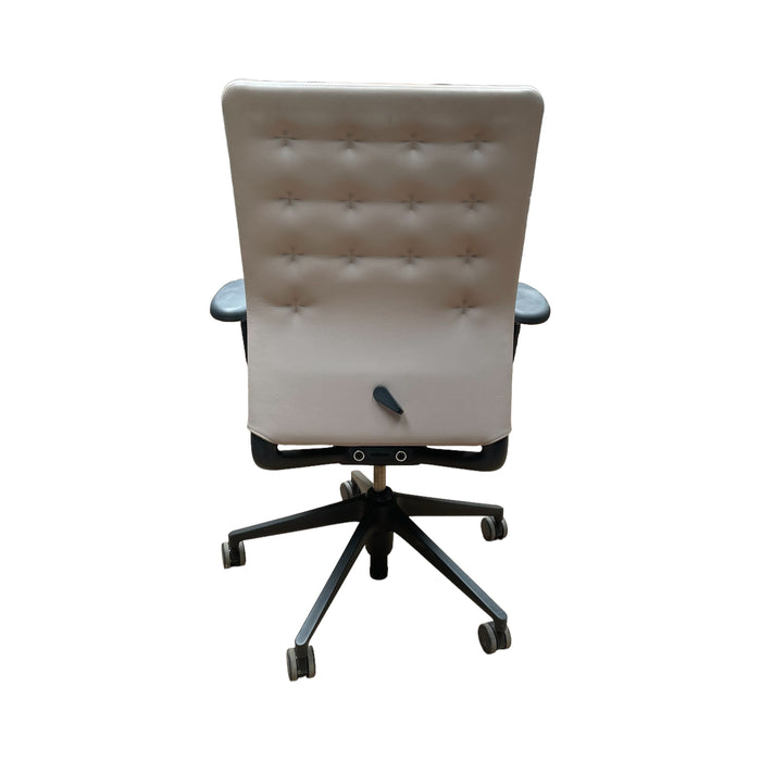 Refurbished Leather Office Chair Vitra ID Trim in Beige