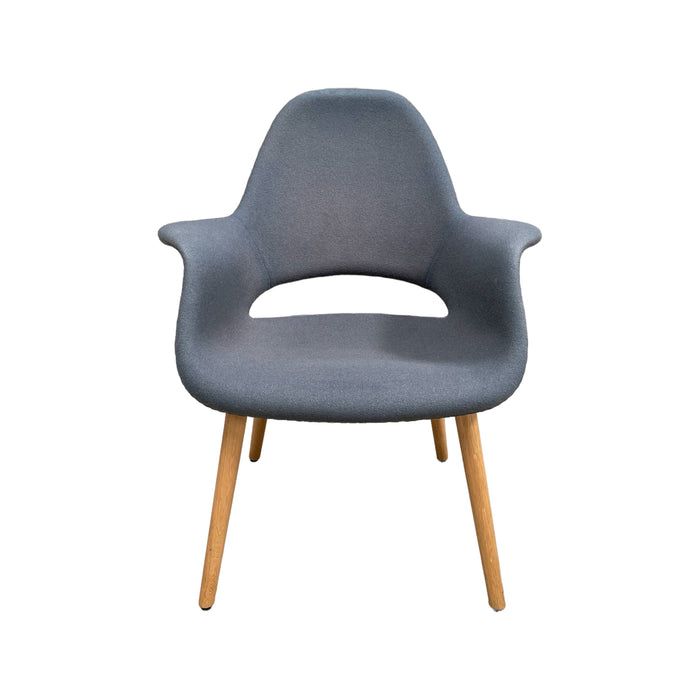 Refurbished Organic Chair in Sea Blue/Ivory