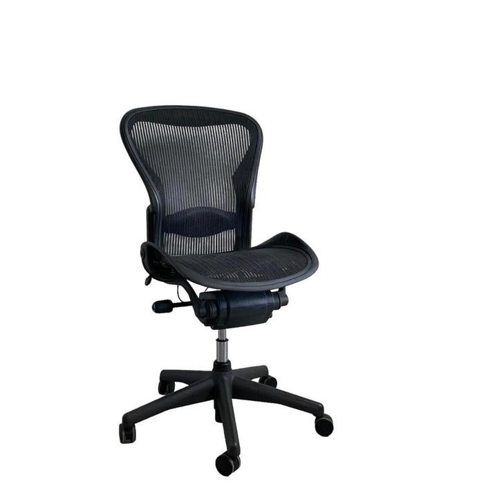 Refurbished Herman Miller Aeron, Fully Loaded - No Armrests - Graphite - SIZE B