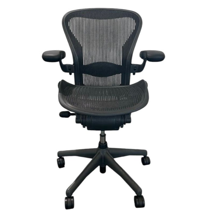 Refurbished Herman Miller Aeron - Size B - Black - Fully Loaded - MK2