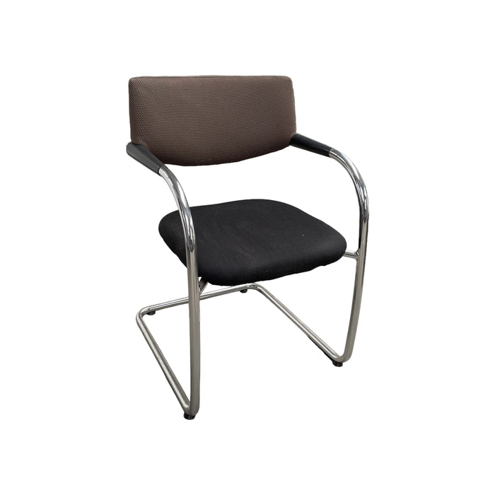 Refurbished Vitra VisaVis Meeting Chair - Brown Seat & Black Back