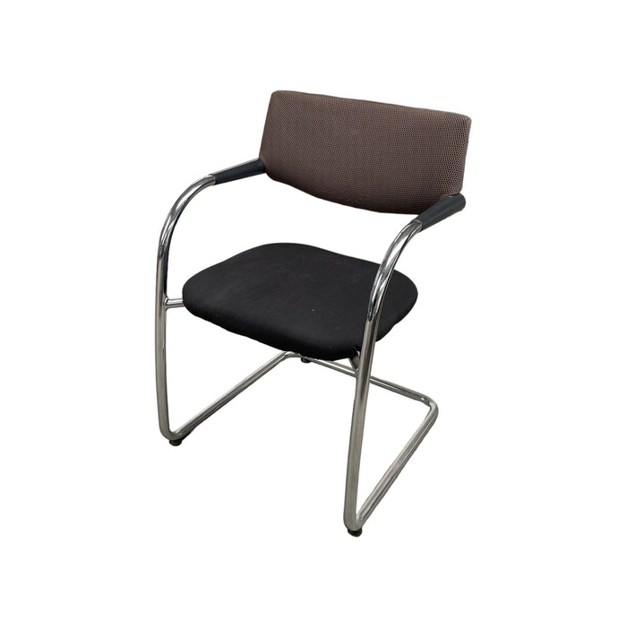 Refurbished Vitra VisaVis Meeting Chair - Brown Seat & Black Back