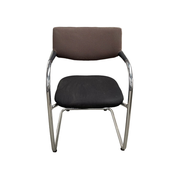 Refurbished Vitra VisaVis Meeting Chair - Brown Seat & Black Back