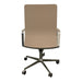 Taupe Walter Knoll office chair with 5 star base and wheels, from the back.