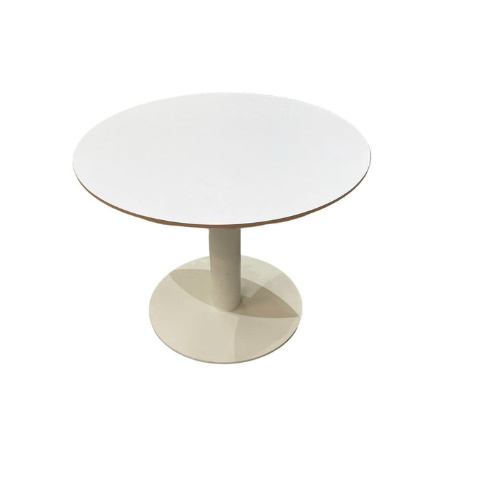 Refurbished White Round Meeting Table